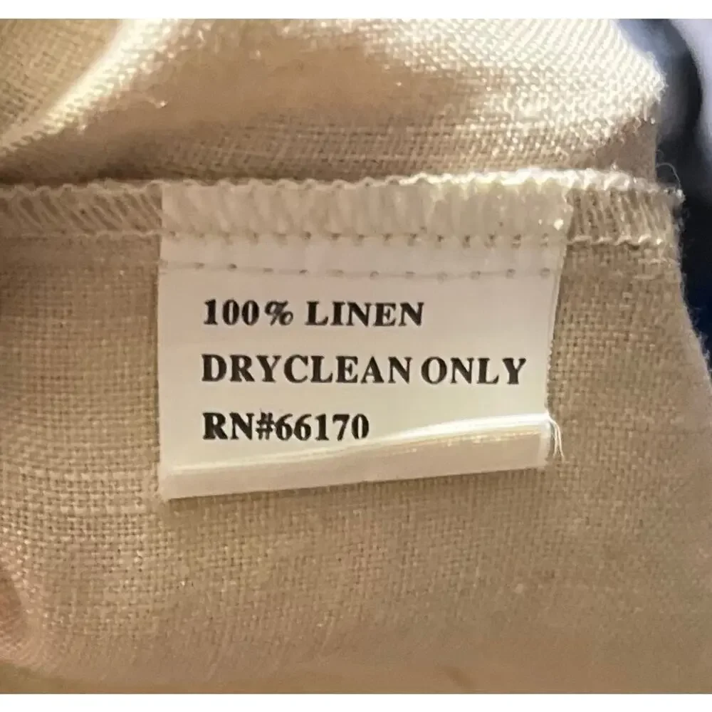 Anthropologie Fei Womens 100% Linen Golden Road Elegant Dress Petite Preppy EUC - Picture 6 of 9